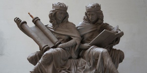 Synagoga and Ecclesia - Sculpture by Joshua Koffman