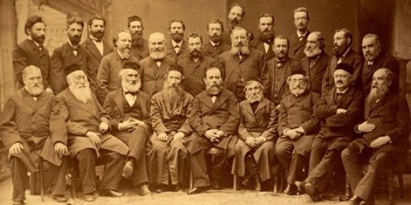 Uczestnicy Konferencji Katowickiej w 1884r. (Narodowe Archiwum Izraela)