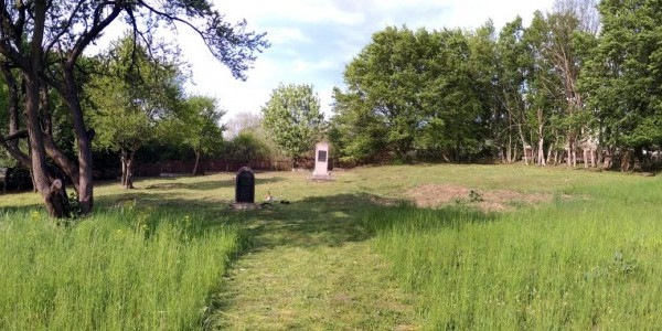 The new Jewish cemetery after the first day of clearing work. Photo © RJH.