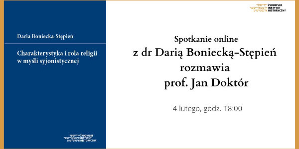 Charakterystyka i rola religii w myśli syjonistycznej - ogłoszenie o spotkaniu w ŻIH