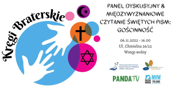 Panel dyskusyjny & Międzywyznaniowe czytanie świętych pism: Gościnność - plakat