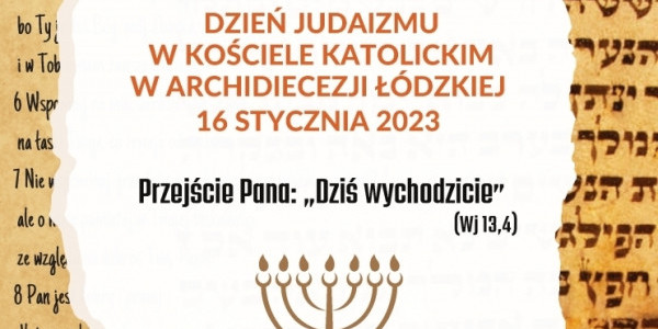 Łódzki Dzień Judaizmu 2023 - plakat