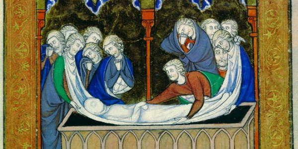 Pogrzeb Jakuba w Kanaanie, ilustracja z psalterza króla Ludwika Świętego, poł. XIII w. / akg-images / Erich Lessing/EAST NEWS