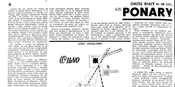 Józef Mackiewicz, Ponary-"Baza", “Orzeł Biały”, Rzym, 2 września 1945 r., nr 35 (170)