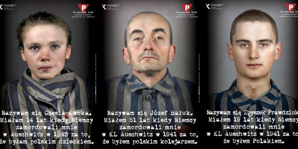 Akcja plakatowej w sprawie pierwszego transportu do Auschwitz