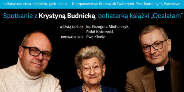 Spotkanie z Krystyną Budnicką, bohaterką książki „Ocalałam” – 17.11.2024, godz. 18.00
