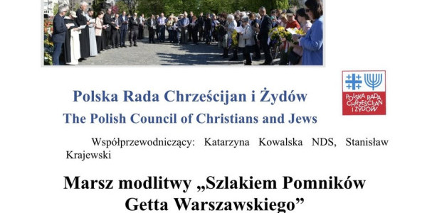 Marsz modlitwy Szlakiem pomników Getta Warszawskiego - relacja
