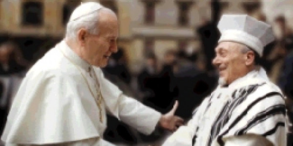 Jan Paweł II i Główny Rabin Rzymu